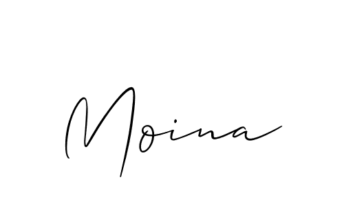 if you are searching for the best signature style for your name Moina. so please give up your signature search. here we have designed multiple signature styles  using Allison_Script. Moina signature style 2 images and pictures png