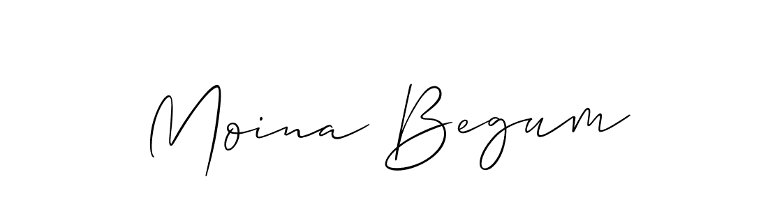 Design your own signature with our free online signature maker. With this signature software, you can create a handwritten (Allison_Script) signature for name Moina Begum. Moina Begum signature style 2 images and pictures png