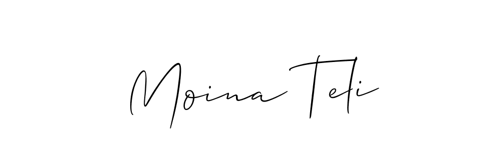 Best and Professional Signature Style for Moina Teli. Allison_Script Best Signature Style Collection. Moina Teli signature style 2 images and pictures png