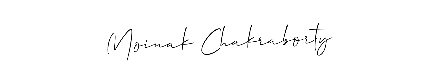 Use a signature maker to create a handwritten signature online. With this signature software, you can design (Allison_Script) your own signature for name Moinak Chakraborty. Moinak Chakraborty signature style 2 images and pictures png