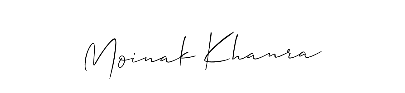 Also we have Moinak Khanra name is the best signature style. Create professional handwritten signature collection using Allison_Script autograph style. Moinak Khanra signature style 2 images and pictures png