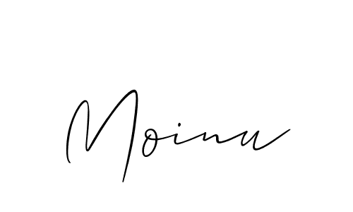 Make a beautiful signature design for name Moinu. With this signature (Allison_Script) style, you can create a handwritten signature for free. Moinu signature style 2 images and pictures png