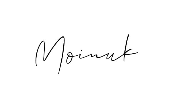 Make a beautiful signature design for name Moinuk. With this signature (Allison_Script) style, you can create a handwritten signature for free. Moinuk signature style 2 images and pictures png