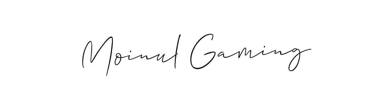 How to make Moinul Gaming signature? Allison_Script is a professional autograph style. Create handwritten signature for Moinul Gaming name. Moinul Gaming signature style 2 images and pictures png