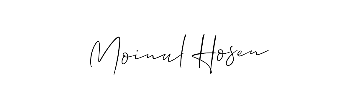 Similarly Allison_Script is the best handwritten signature design. Signature creator online .You can use it as an online autograph creator for name Moinul Hosen. Moinul Hosen signature style 2 images and pictures png