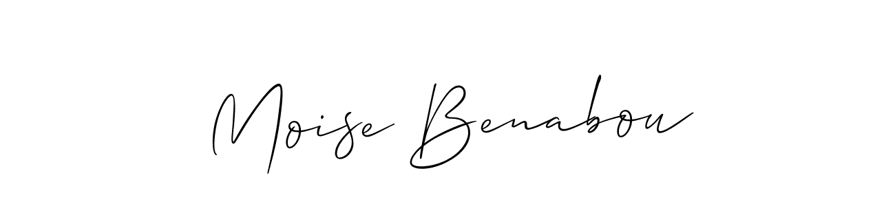 Make a beautiful signature design for name Moise Benabou. With this signature (Allison_Script) style, you can create a handwritten signature for free. Moise Benabou signature style 2 images and pictures png