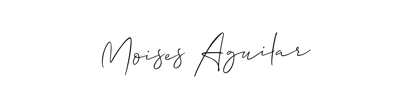Design your own signature with our free online signature maker. With this signature software, you can create a handwritten (Allison_Script) signature for name Moises Aguilar. Moises Aguilar signature style 2 images and pictures png