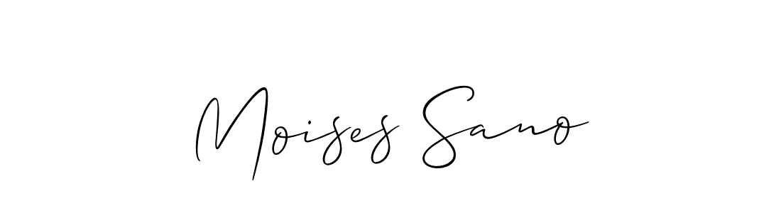 if you are searching for the best signature style for your name Moises Sano. so please give up your signature search. here we have designed multiple signature styles  using Allison_Script. Moises Sano signature style 2 images and pictures png