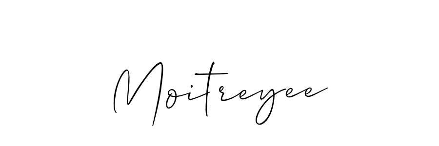 Make a beautiful signature design for name Moitreyee. With this signature (Allison_Script) style, you can create a handwritten signature for free. Moitreyee signature style 2 images and pictures png