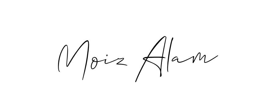 It looks lik you need a new signature style for name Moiz Alam. Design unique handwritten (Allison_Script) signature with our free signature maker in just a few clicks. Moiz Alam signature style 2 images and pictures png