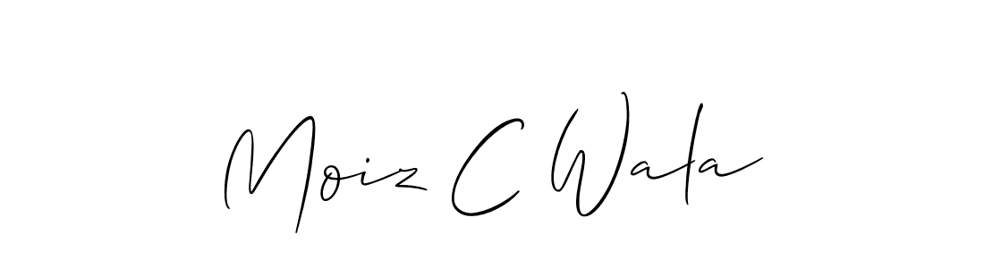 Design your own signature with our free online signature maker. With this signature software, you can create a handwritten (Allison_Script) signature for name Moiz C Wala. Moiz C Wala signature style 2 images and pictures png