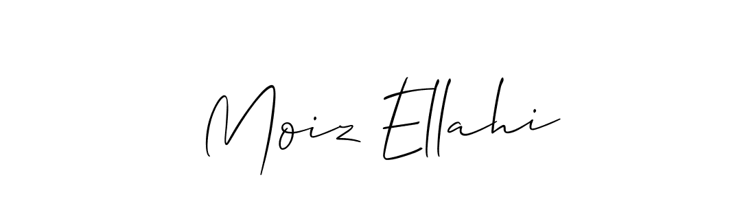 Create a beautiful signature design for name Moiz Ellahi. With this signature (Allison_Script) fonts, you can make a handwritten signature for free. Moiz Ellahi signature style 2 images and pictures png