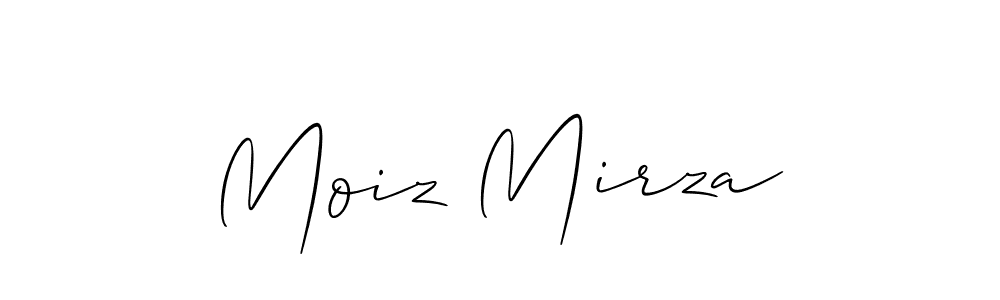 Design your own signature with our free online signature maker. With this signature software, you can create a handwritten (Allison_Script) signature for name Moiz Mirza. Moiz Mirza signature style 2 images and pictures png