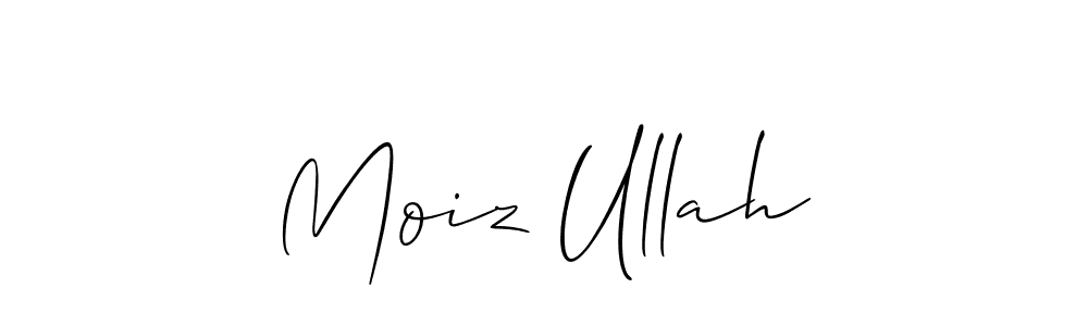 Design your own signature with our free online signature maker. With this signature software, you can create a handwritten (Allison_Script) signature for name Moiz Ullah. Moiz Ullah signature style 2 images and pictures png