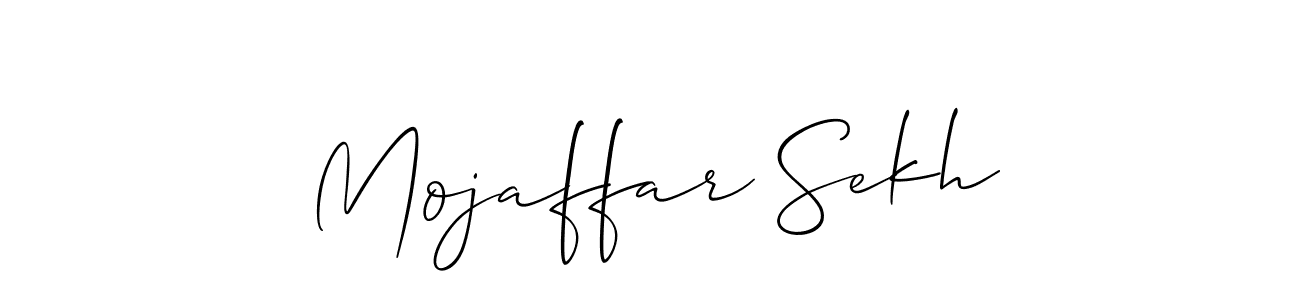 It looks lik you need a new signature style for name Mojaffar Sekh. Design unique handwritten (Allison_Script) signature with our free signature maker in just a few clicks. Mojaffar Sekh signature style 2 images and pictures png