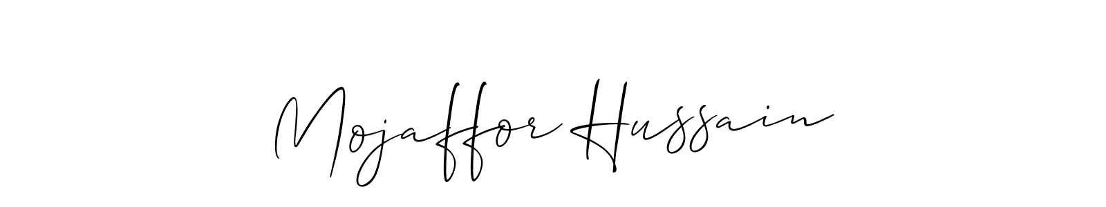 Create a beautiful signature design for name Mojaffor Hussain. With this signature (Allison_Script) fonts, you can make a handwritten signature for free. Mojaffor Hussain signature style 2 images and pictures png