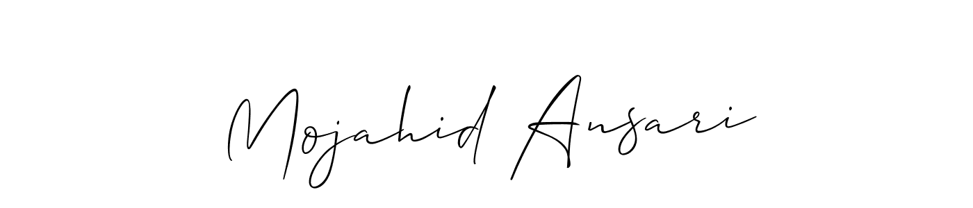if you are searching for the best signature style for your name Mojahid Ansari. so please give up your signature search. here we have designed multiple signature styles  using Allison_Script. Mojahid Ansari signature style 2 images and pictures png