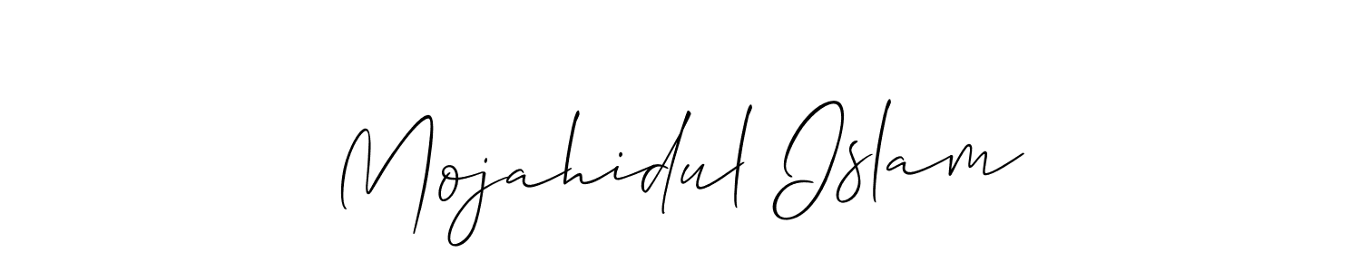 Create a beautiful signature design for name Mojahidul Islam. With this signature (Allison_Script) fonts, you can make a handwritten signature for free. Mojahidul Islam signature style 2 images and pictures png