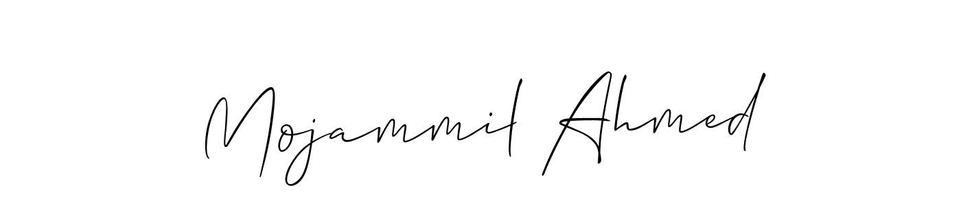 You should practise on your own different ways (Allison_Script) to write your name (Mojammil Ahmed) in signature. don't let someone else do it for you. Mojammil Ahmed signature style 2 images and pictures png