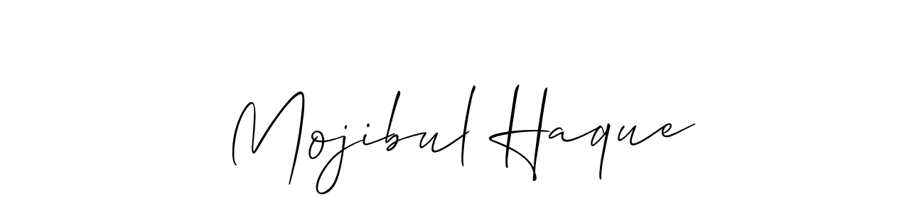 How to make Mojibul Haque name signature. Use Allison_Script style for creating short signs online. This is the latest handwritten sign. Mojibul Haque signature style 2 images and pictures png