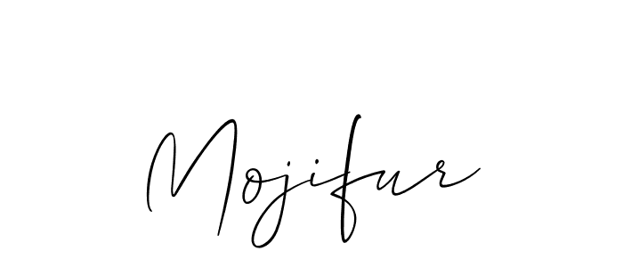 Design your own signature with our free online signature maker. With this signature software, you can create a handwritten (Allison_Script) signature for name Mojifur. Mojifur signature style 2 images and pictures png