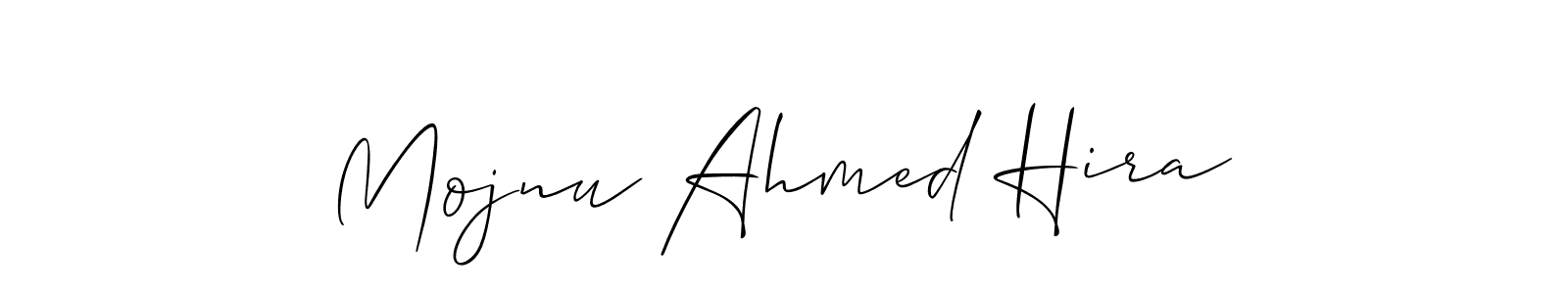 Also we have Mojnu Ahmed Hira name is the best signature style. Create professional handwritten signature collection using Allison_Script autograph style. Mojnu Ahmed Hira signature style 2 images and pictures png