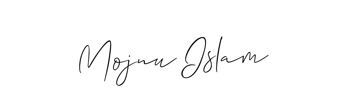Use a signature maker to create a handwritten signature online. With this signature software, you can design (Allison_Script) your own signature for name Mojnu Islam. Mojnu Islam signature style 2 images and pictures png
