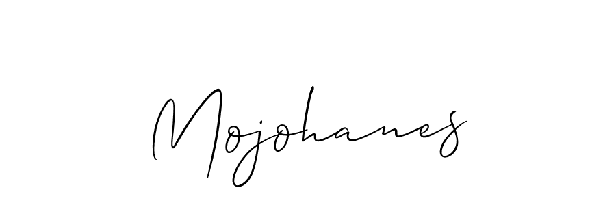 How to Draw Mojohanes signature style? Allison_Script is a latest design signature styles for name Mojohanes. Mojohanes signature style 2 images and pictures png