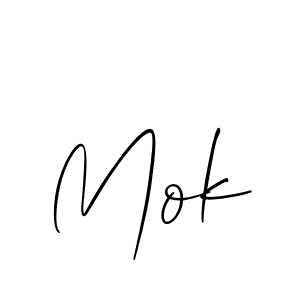 Design your own signature with our free online signature maker. With this signature software, you can create a handwritten (Allison_Script) signature for name Mok. Mok signature style 2 images and pictures png