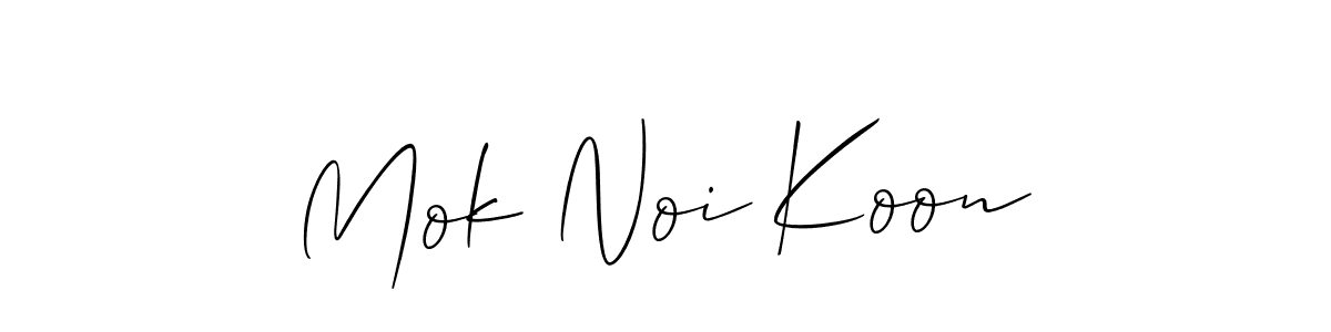 Similarly Allison_Script is the best handwritten signature design. Signature creator online .You can use it as an online autograph creator for name Mok Noi Koon. Mok Noi Koon signature style 2 images and pictures png