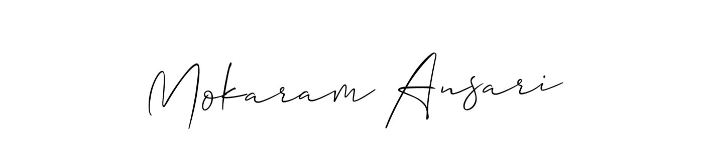 How to Draw Mokaram Ansari signature style? Allison_Script is a latest design signature styles for name Mokaram Ansari. Mokaram Ansari signature style 2 images and pictures png