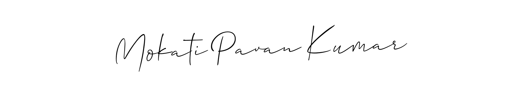 Design your own signature with our free online signature maker. With this signature software, you can create a handwritten (Allison_Script) signature for name Mokati Pavan Kumar. Mokati Pavan Kumar signature style 2 images and pictures png