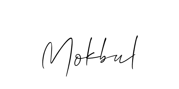 How to make Mokbul signature? Allison_Script is a professional autograph style. Create handwritten signature for Mokbul name. Mokbul signature style 2 images and pictures png