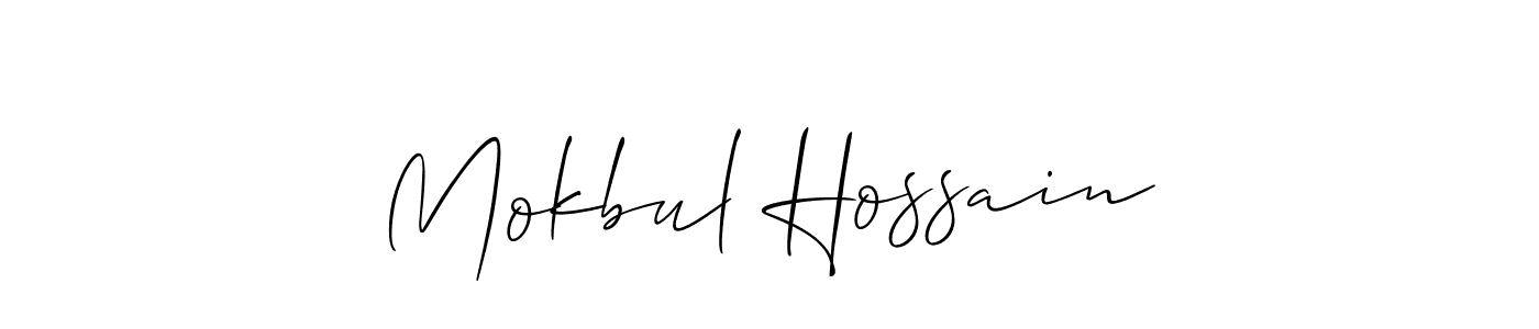 How to make Mokbul Hossain signature? Allison_Script is a professional autograph style. Create handwritten signature for Mokbul Hossain name. Mokbul Hossain signature style 2 images and pictures png