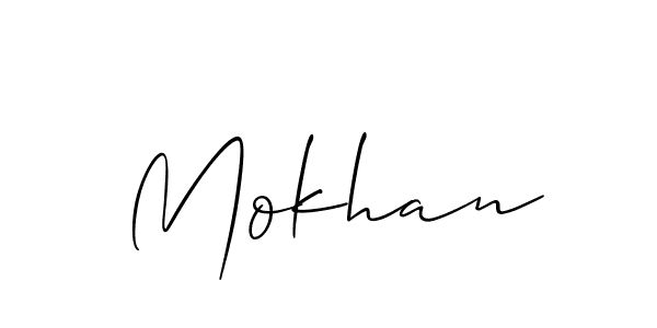 How to make Mokhan name signature. Use Allison_Script style for creating short signs online. This is the latest handwritten sign. Mokhan signature style 2 images and pictures png