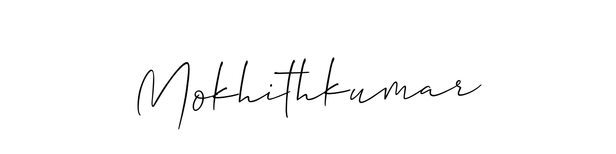 Use a signature maker to create a handwritten signature online. With this signature software, you can design (Allison_Script) your own signature for name Mokhithkumar. Mokhithkumar signature style 2 images and pictures png