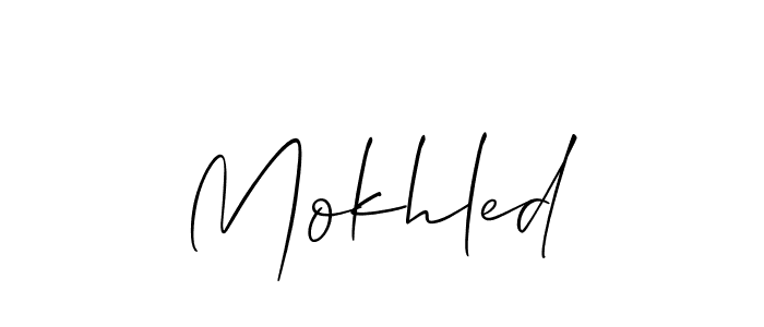 Mokhled stylish signature style. Best Handwritten Sign (Allison_Script) for my name. Handwritten Signature Collection Ideas for my name Mokhled. Mokhled signature style 2 images and pictures png