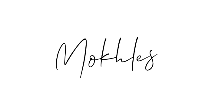 Make a beautiful signature design for name Mokhles. Use this online signature maker to create a handwritten signature for free. Mokhles signature style 2 images and pictures png