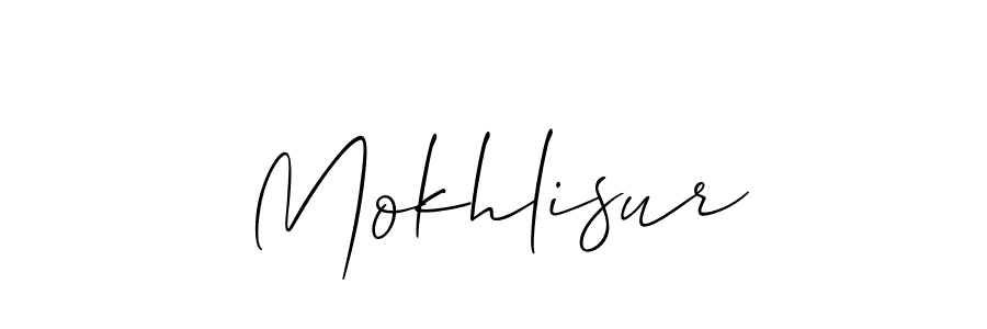 Make a beautiful signature design for name Mokhlisur. With this signature (Allison_Script) style, you can create a handwritten signature for free. Mokhlisur signature style 2 images and pictures png