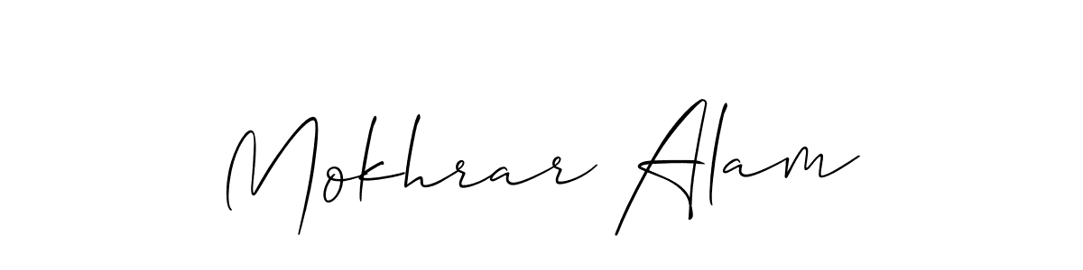 Create a beautiful signature design for name Mokhrar Alam. With this signature (Allison_Script) fonts, you can make a handwritten signature for free. Mokhrar Alam signature style 2 images and pictures png