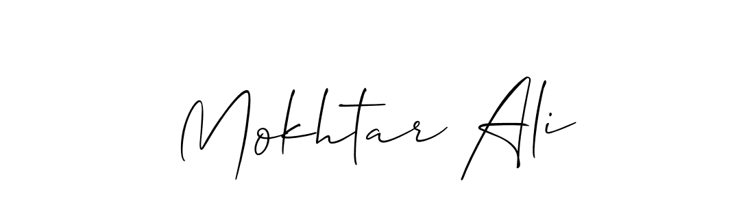 How to make Mokhtar Ali name signature. Use Allison_Script style for creating short signs online. This is the latest handwritten sign. Mokhtar Ali signature style 2 images and pictures png