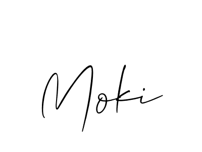 It looks lik you need a new signature style for name Moki. Design unique handwritten (Allison_Script) signature with our free signature maker in just a few clicks. Moki signature style 2 images and pictures png