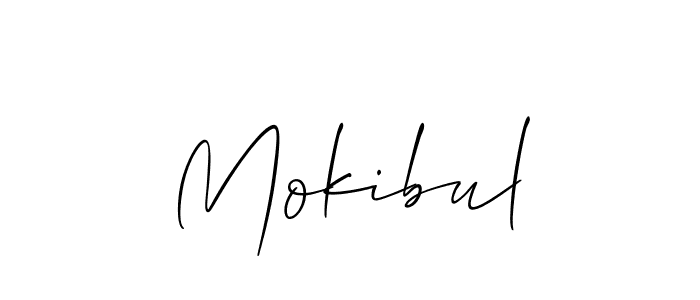 It looks lik you need a new signature style for name Mokibul. Design unique handwritten (Allison_Script) signature with our free signature maker in just a few clicks. Mokibul signature style 2 images and pictures png
