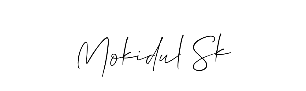 Create a beautiful signature design for name Mokidul Sk. With this signature (Allison_Script) fonts, you can make a handwritten signature for free. Mokidul Sk signature style 2 images and pictures png