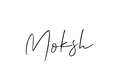 Similarly Allison_Script is the best handwritten signature design. Signature creator online .You can use it as an online autograph creator for name Moksh. Moksh signature style 2 images and pictures png