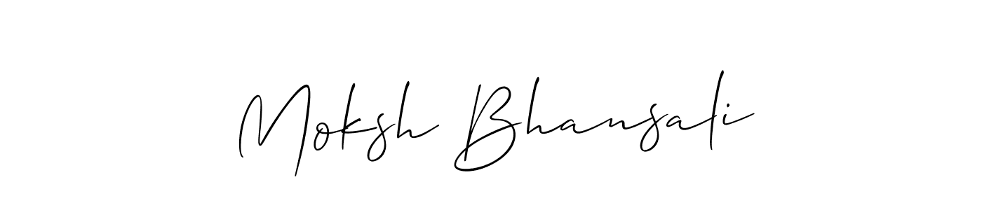 if you are searching for the best signature style for your name Moksh Bhansali. so please give up your signature search. here we have designed multiple signature styles  using Allison_Script. Moksh Bhansali signature style 2 images and pictures png