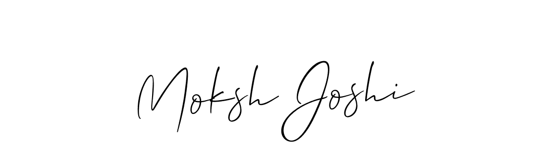 Design your own signature with our free online signature maker. With this signature software, you can create a handwritten (Allison_Script) signature for name Moksh Joshi. Moksh Joshi signature style 2 images and pictures png