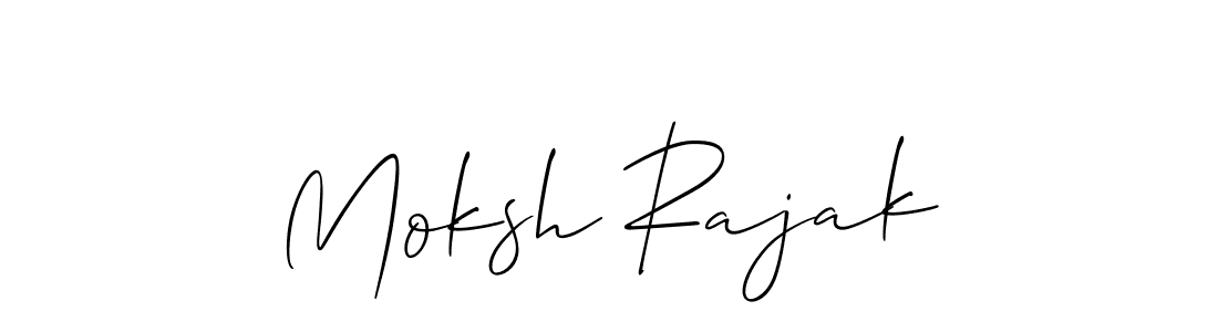 Design your own signature with our free online signature maker. With this signature software, you can create a handwritten (Allison_Script) signature for name Moksh Rajak. Moksh Rajak signature style 2 images and pictures png