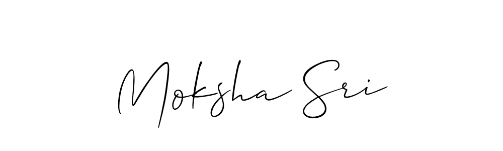 You should practise on your own different ways (Allison_Script) to write your name (Moksha Sri) in signature. don't let someone else do it for you. Moksha Sri signature style 2 images and pictures png