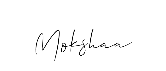 Once you've used our free online signature maker to create your best signature Allison_Script style, it's time to enjoy all of the benefits that Mokshaa name signing documents. Mokshaa signature style 2 images and pictures png